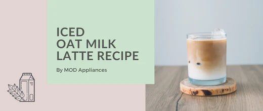 Iced Latte with Homemade Oat Milk Using your MOD Cold Press Juicer
