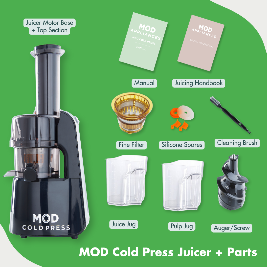 MOD cold press juicer auger cleaning diagram