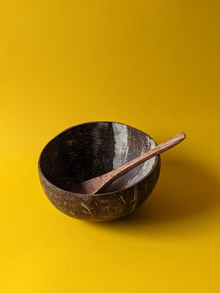 Natural Coconut Bowl and Spoon Set